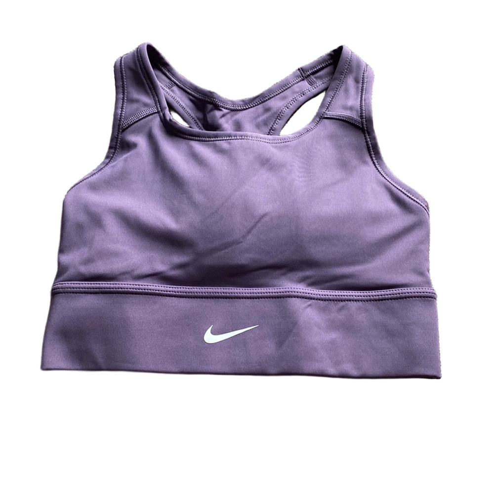 Nike Purple Racerback Training Sports Bra Swoosh Logo Athletic SIZE XS